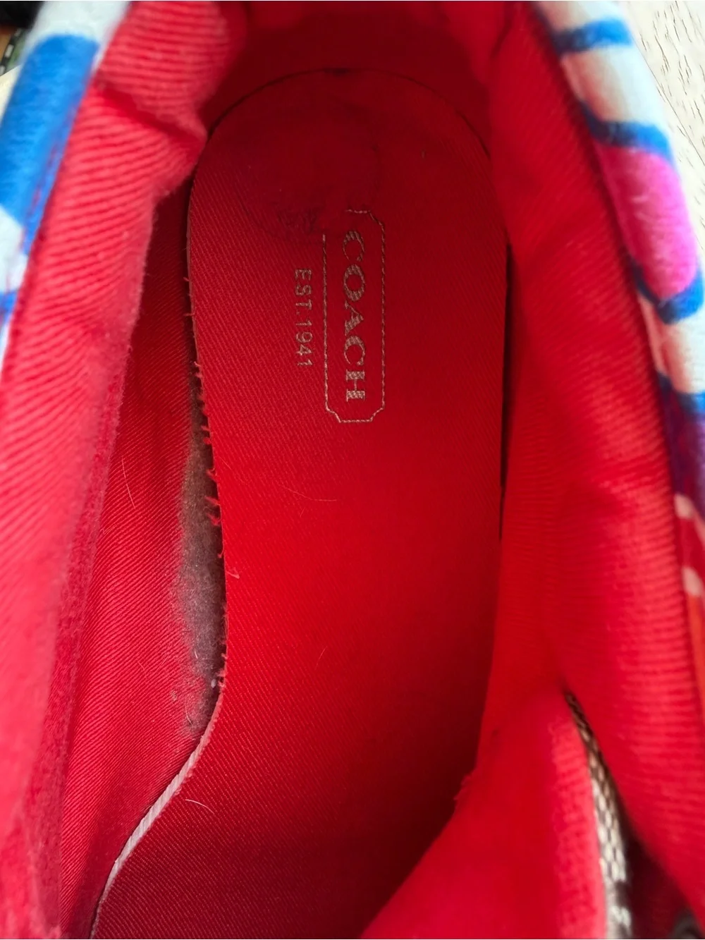 Coach Barrett Signature C Pop Art Mid-Top Sneakers Women’s Size 7B
